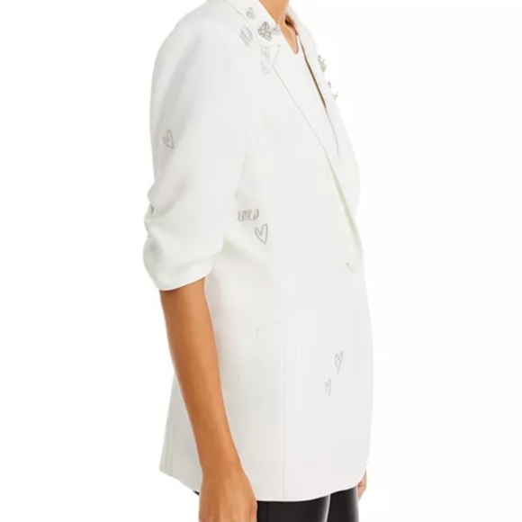 Cinq A Sept Khloe Xoxo Embellished Elbow Sleeve BlazerProduct Details Size 8 US - Picture 12 of 14